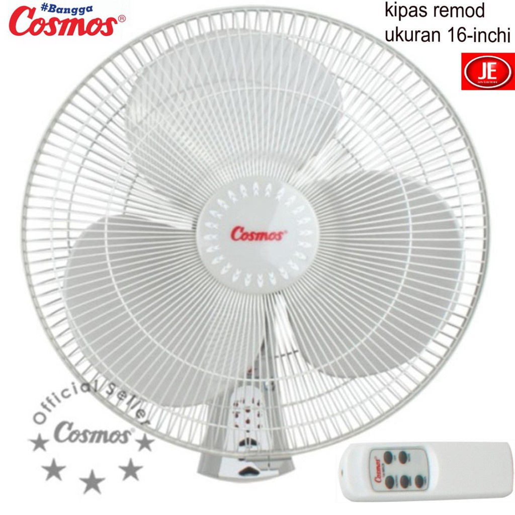 Kipas Angin Dinding Cosmos Remote Wahll Fan 16&quot;(Inch) Original SNI