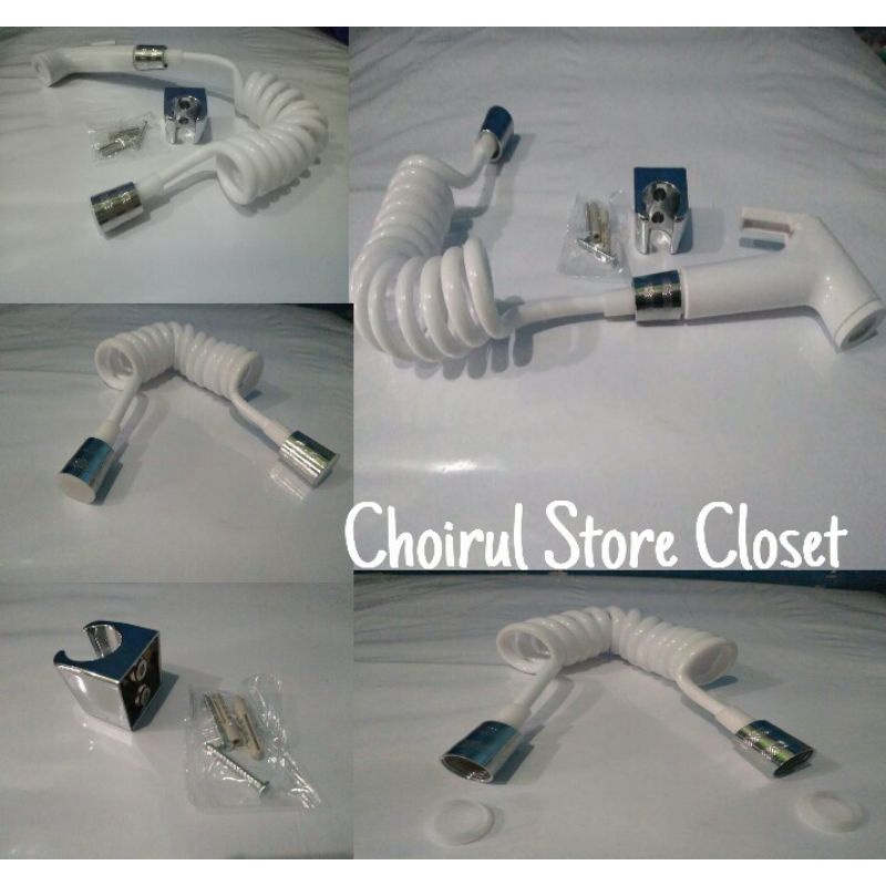jet shower bidet universal, semprotan closet model spiral,bidet shower toilet,semprotan toilet selan