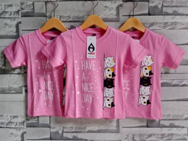 AIRLANE KAOS DISTRO PINK CUTE KEREN