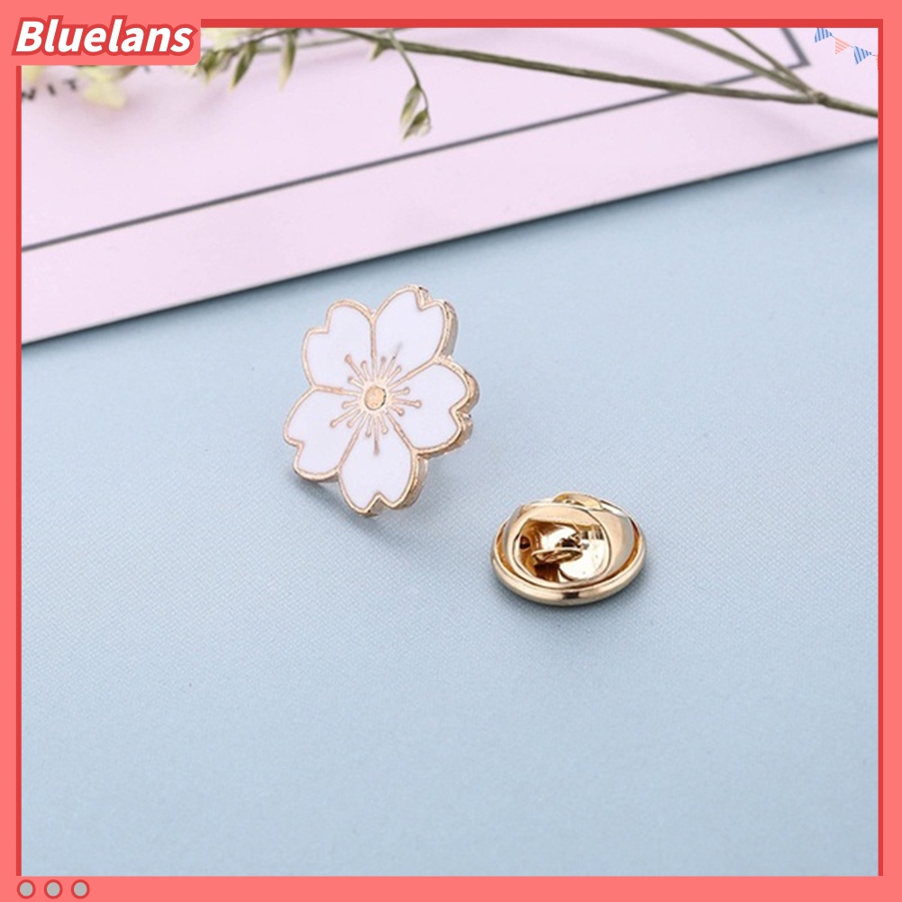 Bluelans Sweet Women Cherry Blossom Flower Enamel Brooch Pin Suit Collar Badge Jewelry