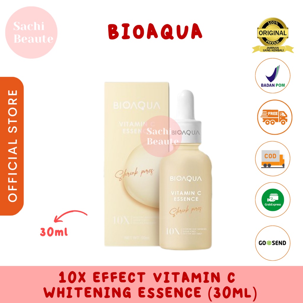 BioAqua Bio Aqua 10X Vitamin C Whitening Essence 30ml/50ml Serum Vitamin C Wajah Serum Wajah Brightening