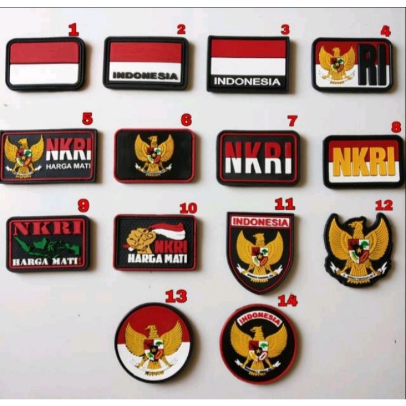 emblem patch rubber karet Velcro