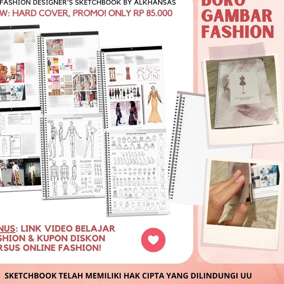 

BISA COD ✔️Alkhansas - Buku Gambar Fashion Designer Hard Cover (Fashion Designer's Sketchbook) Volume 8|SQ4
