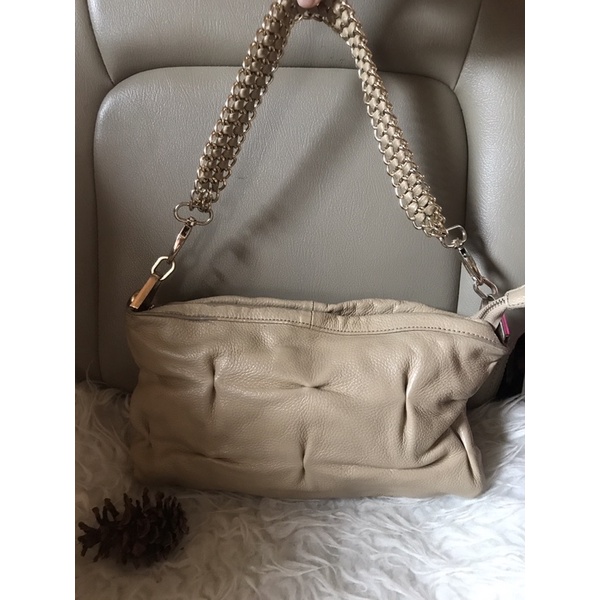 preloved leather hand bag|shoulder rantai kulman|tas ketek kulit asli|puffy bag|tas kulit asli