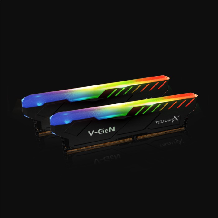 DDR4 8GB 16GB 32GB 64GB 2666MHz 3000MHz 3200MHz 3333MHz 3600MHz V-GeN Tsunami X RGB RAM GAMING