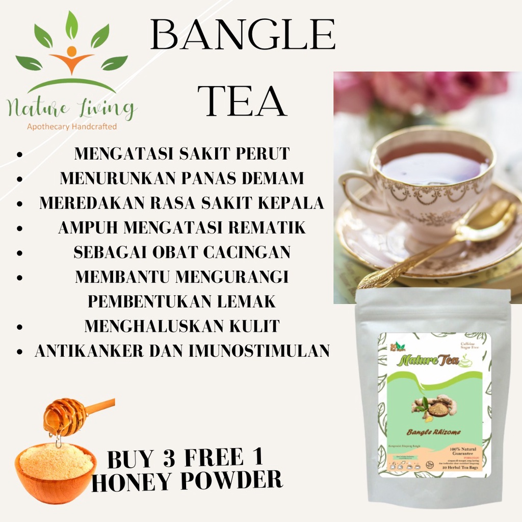 

Premium Teh Celup Bangle isi 30 tea bag (kantong teh) - Nature Tea by Nature Living - Teh mengatasi flu dan batuk