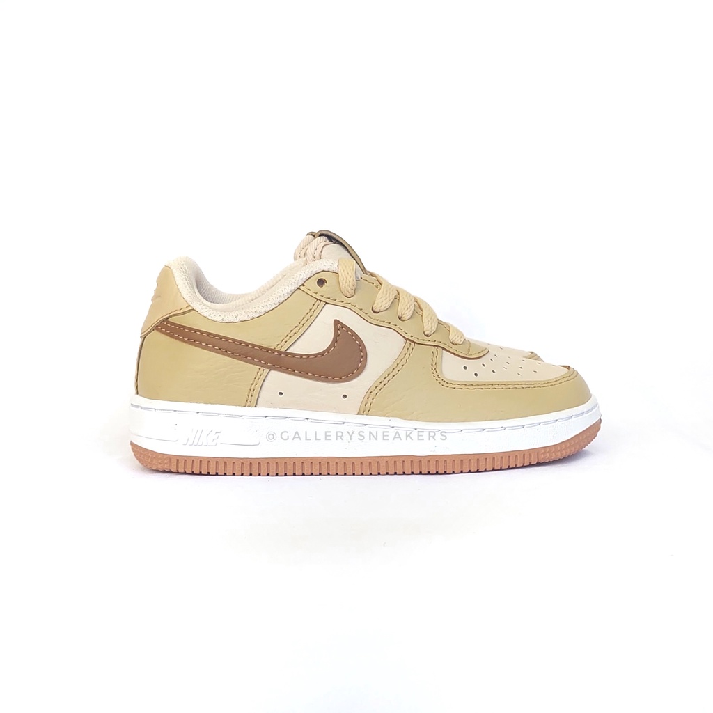 Sepatu Anak anak Nike Air Force 1 Toddler Brown White Kids Original