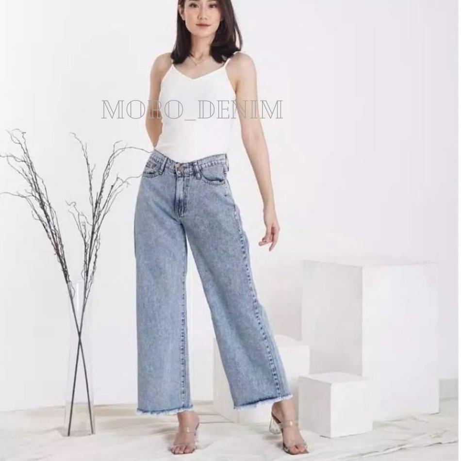 Penjualan Terbanyak.. PROMO GRATIS ONGKIR KULOT JEANS WASHED JUMBO KULOT LEVIS RAWIS KEKINIAN