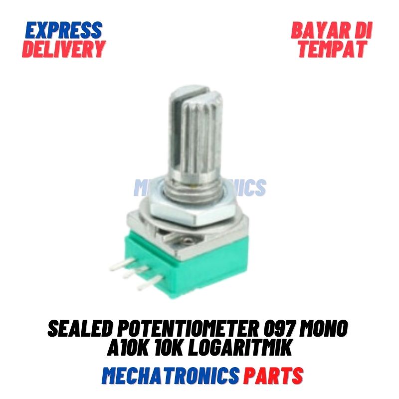 Sealed Potentiometer Potensiometer 097 Potensio Mono A10K 10K Logaritmik