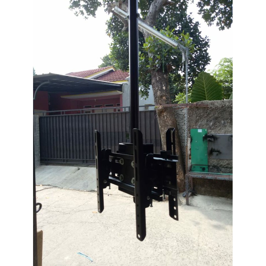 Bracket Plafon 2 TV Hadap Depan Belakang 40&quot; - 43&quot; Adjustable