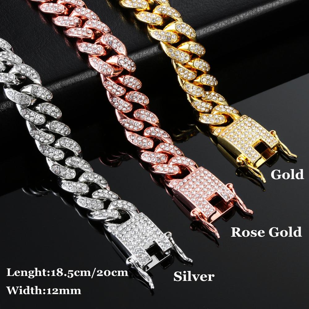 Wonder Bracelet Lebar 12mm Mewah Shiny Fashion Bracelet Hip Hop