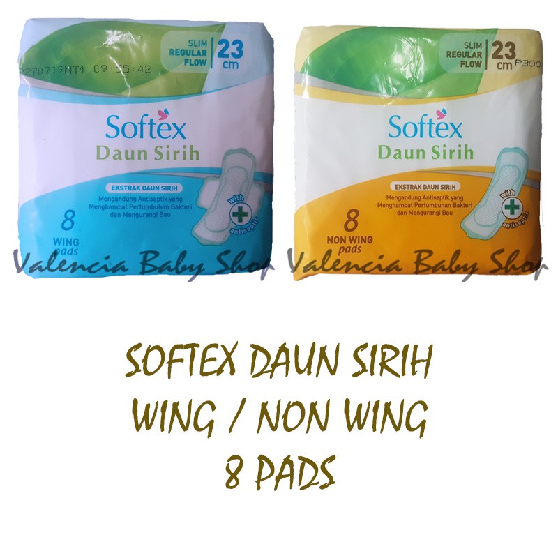 SOFTEX DAUN SIRIH SLIM REG FLOW 8 PADS