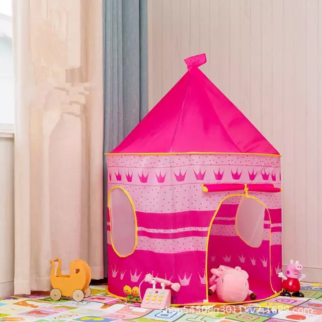 SHENAR TENDA ANAK TENDA MAIN RUMAH RUMAHAN PORTABLE MODEL CASTLE KIDS CAMPING INDOOR OUTDOOR 2 VARIAN WARNA