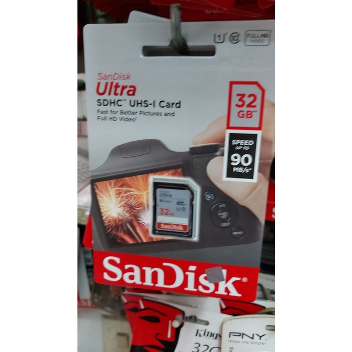 SANDISK ULTRA SDHC MEMORI KAMERA 32GB 90MB/S - GARANS RESMI BARANG ORI