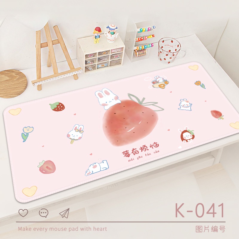 Big Mouse Pad Motif Kartun Lucu Anti Slip Tahan Lama Untuk Meja Komputer