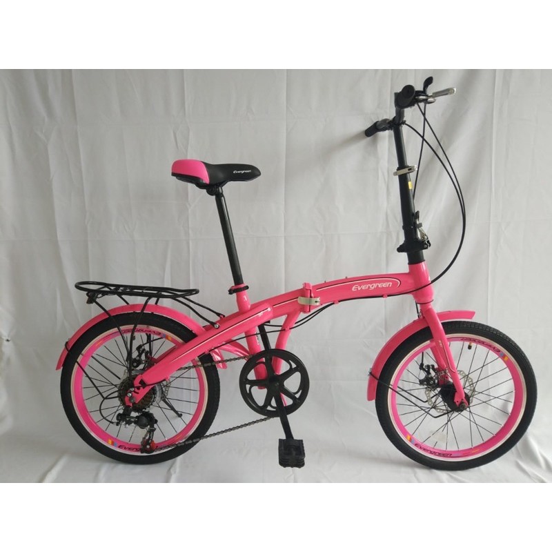 Khusus Gojek/Grab Instant Sepeda Lipat Evergreen 20 Double Discbrake Cakram Import Taiwan bisa COD gudang foldingbike-2
