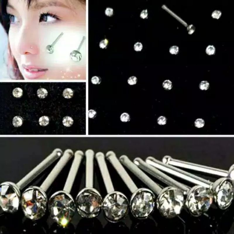 anting titanium untuk hidung/anting hidung titanium stanlis steel/satuan