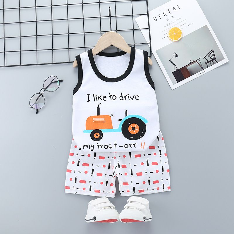 (3-32m) Setelan Baju Bayi/Setelan Baju Anak/ Setelan Baju Tanpa Lengan/ Setelan Baju Bayi Import