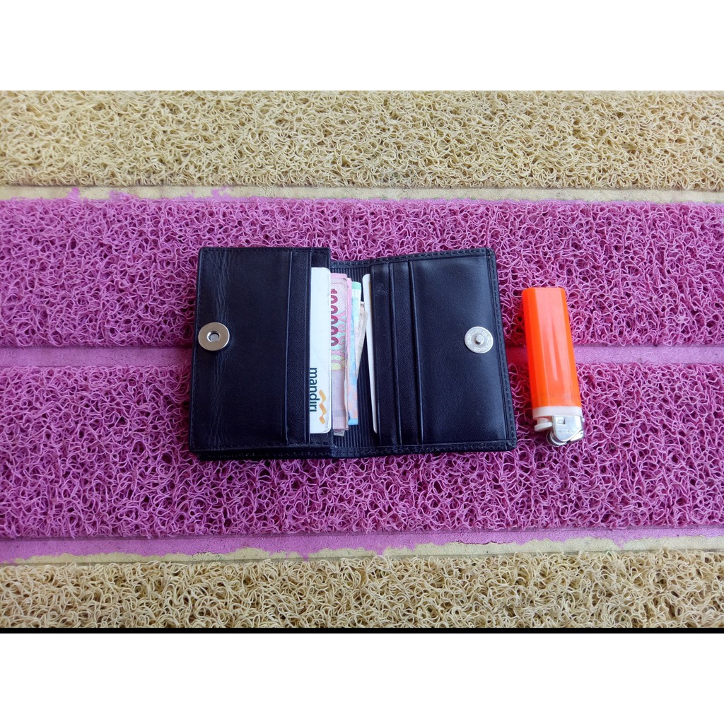 PROMO mini slim wallet dompet pria kulit sapi asli berkwalitas