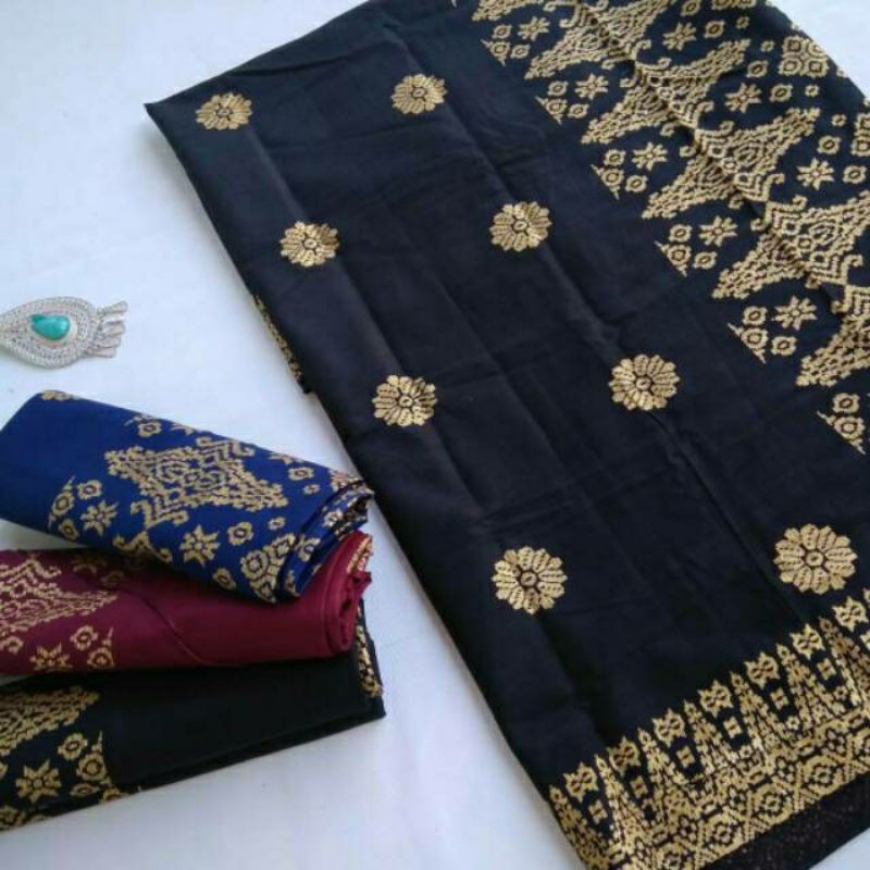 HT KAIN BATIK MOTIF PRADA SONGKET ASHANTY DAN EMBOS / KAIN BATIK PRADA MOTIF MINANG / BATIK ORI
