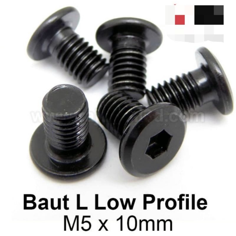 baut L screw low profile m5 x 10mm m5x10 1 pcs