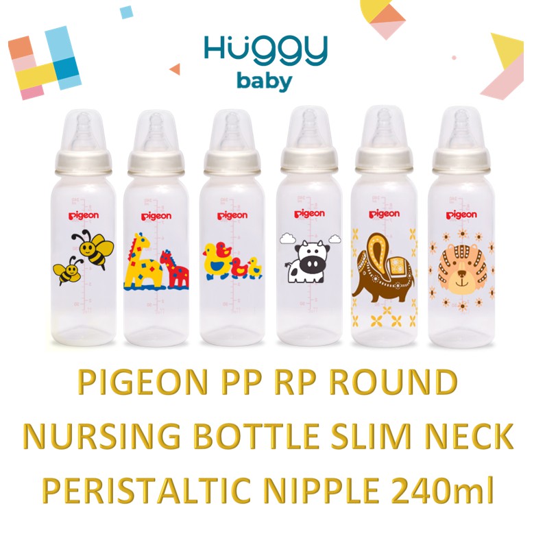 Pigeon PP RP Botol Susu SLIM NECK with Peristaltic Nipple 240ml