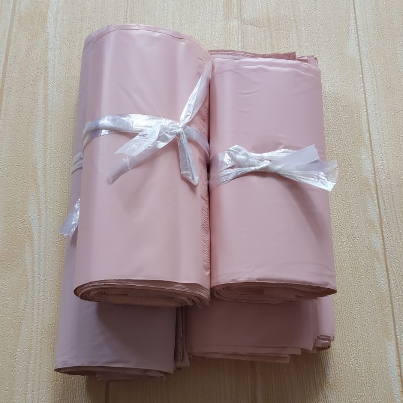 PLASTIK PACKING PLASTIK OLSHOP PLASTIK POLYMAILER DUSTY PINK UKURAN JUMBO 30 X 42 CM &amp; 33 X 45 CM