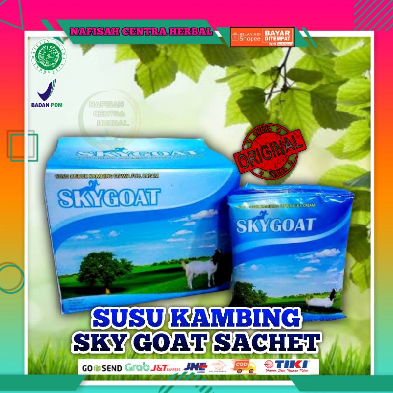 

Sky Goat Susu Kambing Etawa Bubuk Full Cream | SkyGoat Original1 box isi 10 sachet