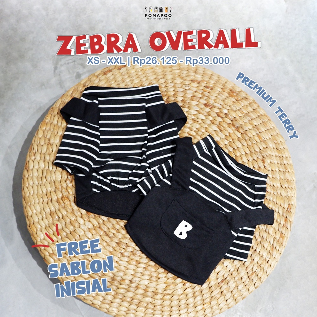 Jual POMAPOO Overall Kucing dan Overall Anjing Zebra Overall Shopee