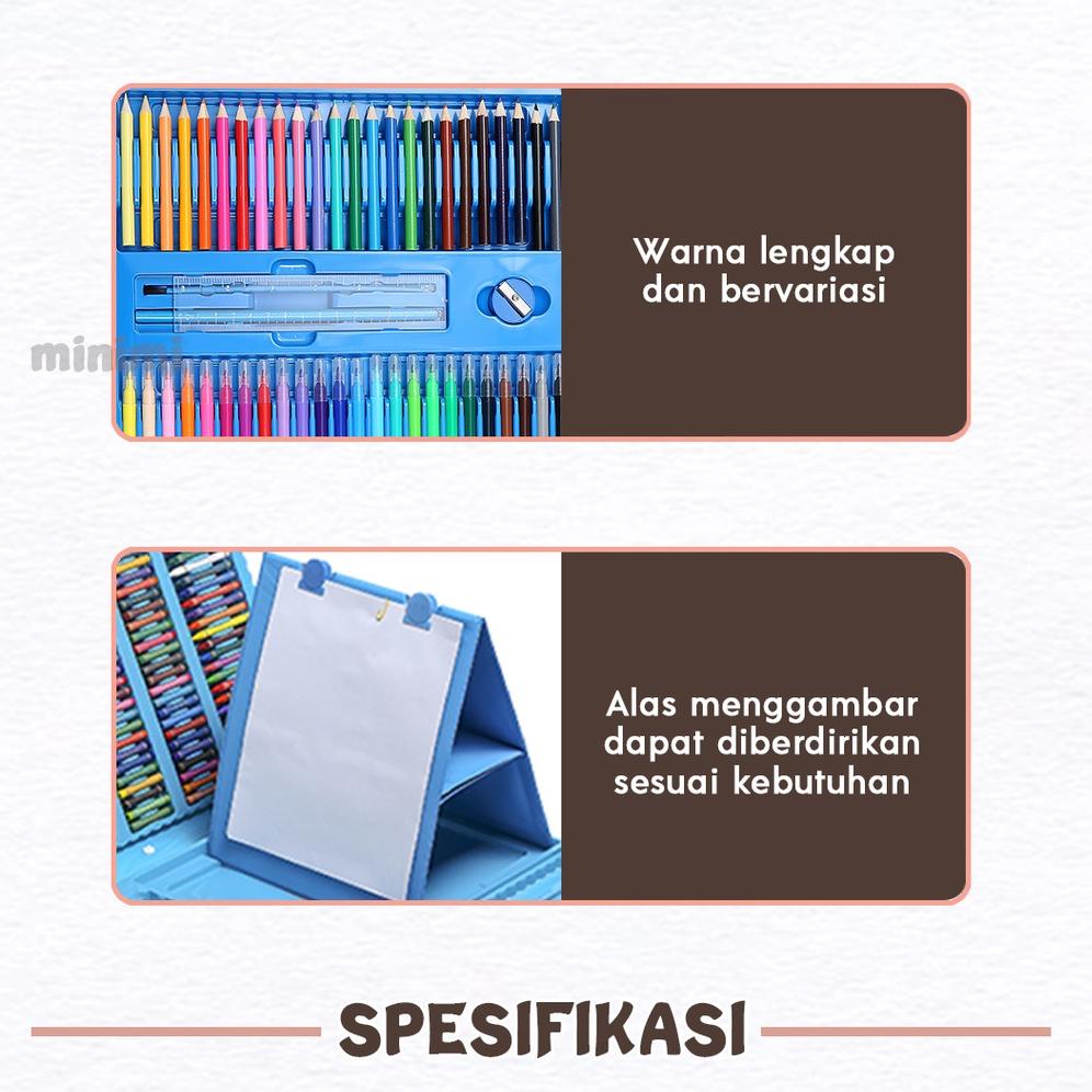 

COD Crayon Mewarnai Alat Mewarnai Oil Pastel Anak Set 5 IN 1 Isi 208pcs Oil Pastel Crayon 208 Macam Warna Set Koper 208 in 1 Cocok Untuk Kad MINIMI (ART. G97)