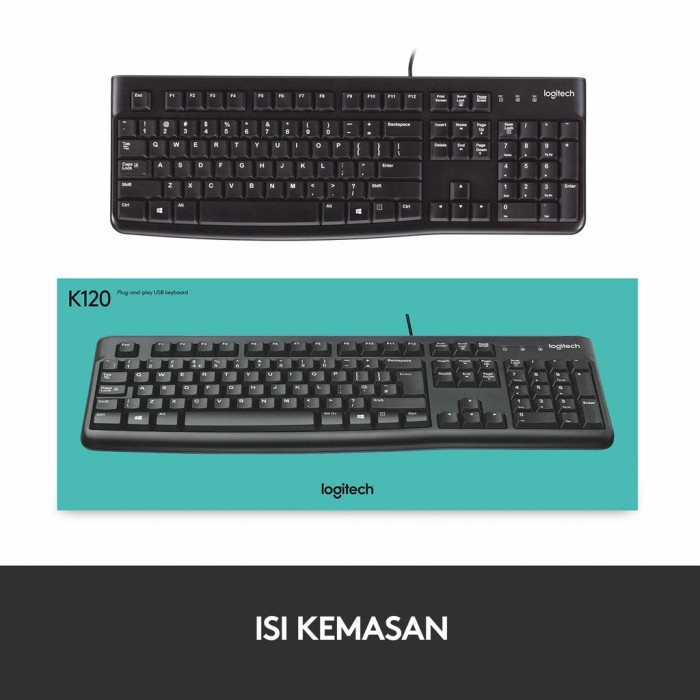 Keyboard Logitech K100 k120 SLIM GARANSI RESMI