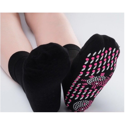 Kaos Kaki Magnet Terapi Pemanas Penghangat Telapak Kaki Tourmaline Magnetic Socks Kaos Kaki Magnetik Nyaman