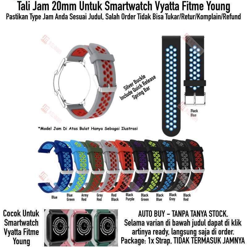 NSB Watch Strap Vyatta Fitme Young - Tali Jam Tangan 20mm Rubber Sporty Silikon