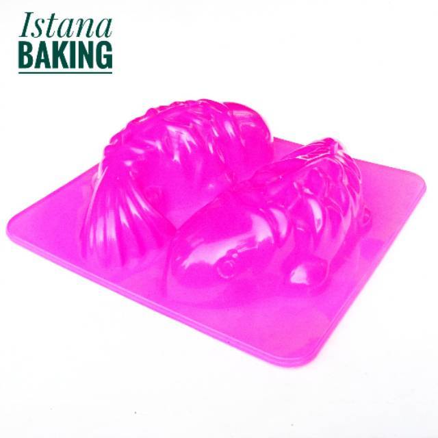 Cetakan ikan koi puding agar jelly coklat koi 2 cavity