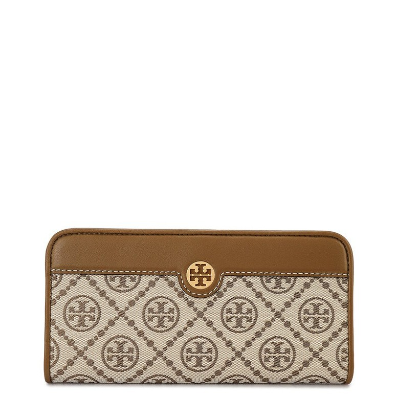 [Top Spender SBD Paragon - Crystallure] Tory Burch Monogram Jacquard Zip Slim Wallet