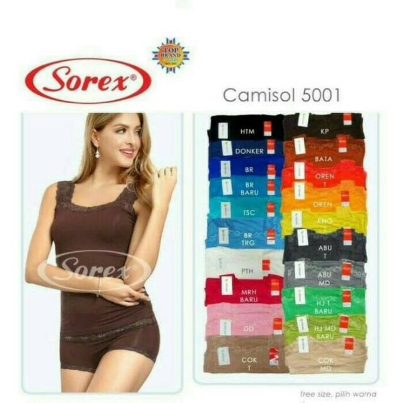 CAMISOL /TANKTOP SOREX / BAJU DALAM WANITA 5001