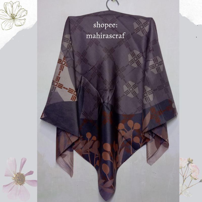 Jilbab Segi Empat Motif Laser Cut Azara-J4