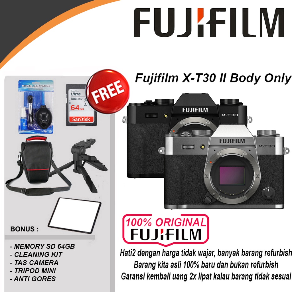 Jual Fujifilm X T30 Ii Body Only Camera Mirrorless Fuji Xt30 Mark 2 Bo M2 Shopee Indonesia