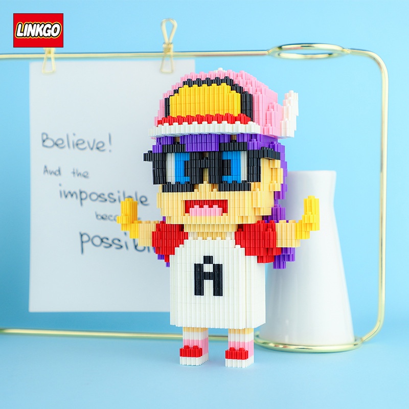 Mainan Balok Susun Dr. Slump Arale Seri&amp;Gadis Mode Mainan Edukasi Anak Brick Mini Nano Block