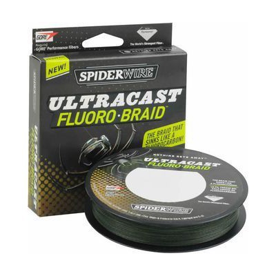 SpiderWire ULTRACAST Fluoro Braid 300Yd Moss Green - Senar PE Made in USA - Pancing Laut Dasaran Jig