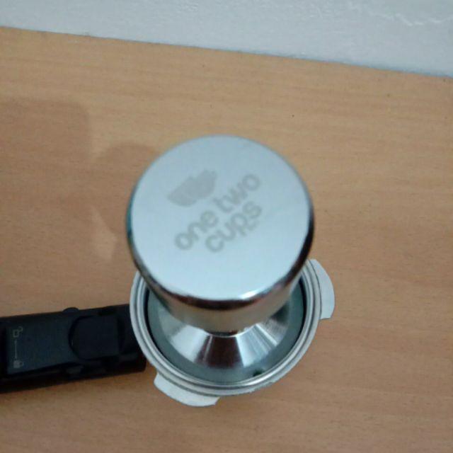 Tamper Kopi Espresso Machine Mesin Flat Coffee Stainless Steel Chrome Plated 50mm - Pnp.gadget