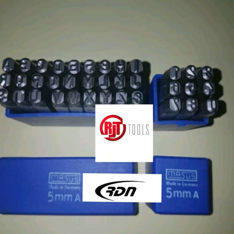 

MASUS Germany Huruf Ketok dan Angka Ketok 5 Mm Stamp Punch Letter A - Z and Figure 0 - 9
