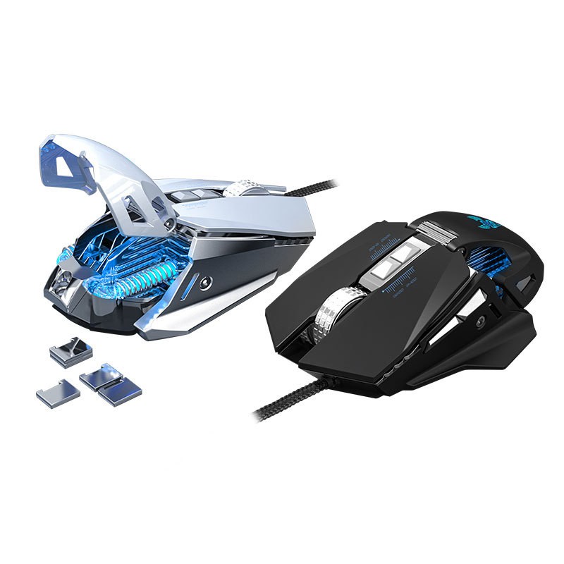 Mouse Gaming USB 7200dpi 7 Tombol Gaming Mouse Metal Wheel Design