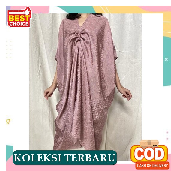 Kaptan Luna Jumbo Baju Gamis Wanita Muslim Terbaru 2022 Model Polos Bordir Kaftan Bahan Ceruty Babyd