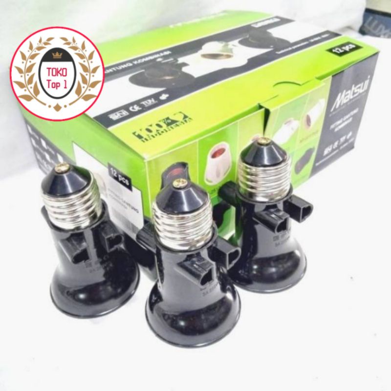 Fiting Fitting Kombinasi MATSUI  Lampu E27 Kualitas SNI Fitting dengan colokan