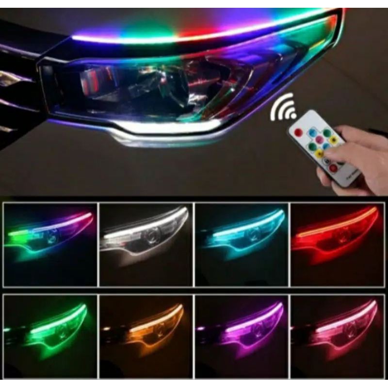 LAMPU DRL ALIS RGB 8 WARNA HONDA NEW PCX 160 AEROX VARIO UNIVERSAL