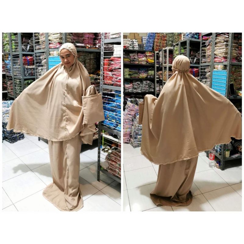 MUKENA SASKIA DEWASA BAHAN KATUN HALUS