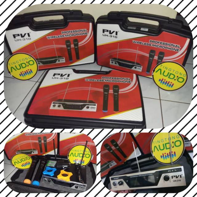 Mic wireless PVI UH310 murah kualitas bintang lima sensitif suaranya.