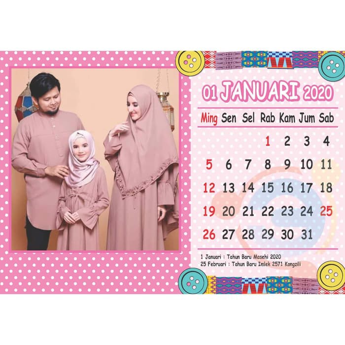 

Kalender Meja 2021 Custom Template | KMCT2701