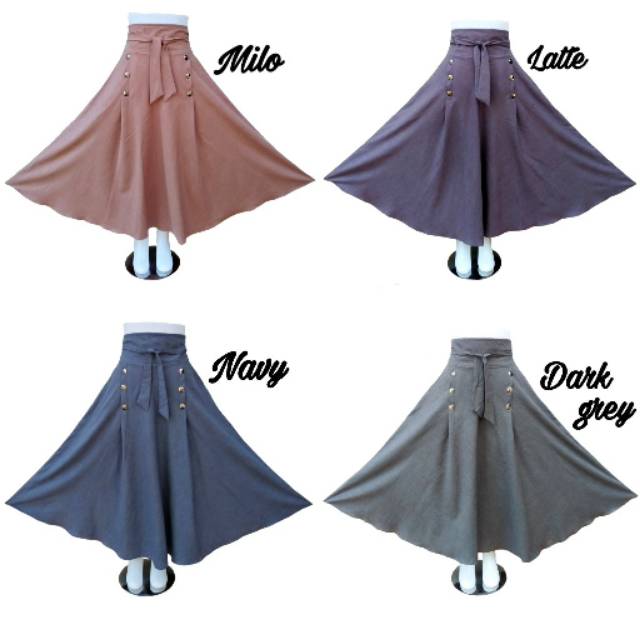 Rok Panjang Naura Katun Supernova SUPER PREMIUM Bawahan Wanita Muslim Berkualitas-1